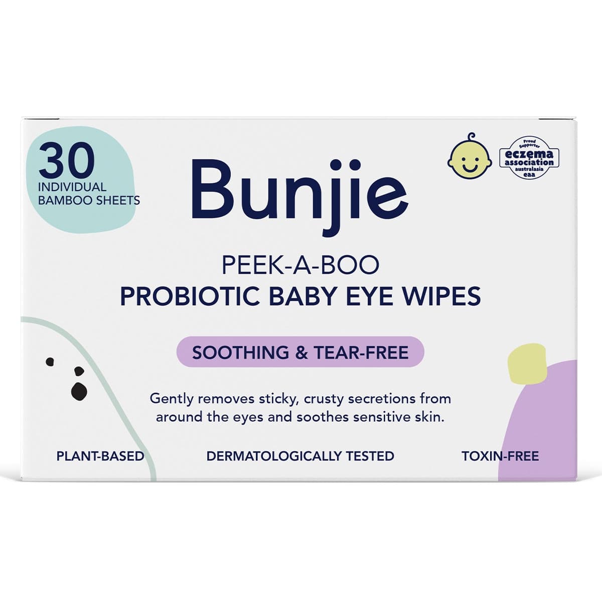 Thumbnail Bunjie Probiotic Baby Eye Wipes 30 Pack