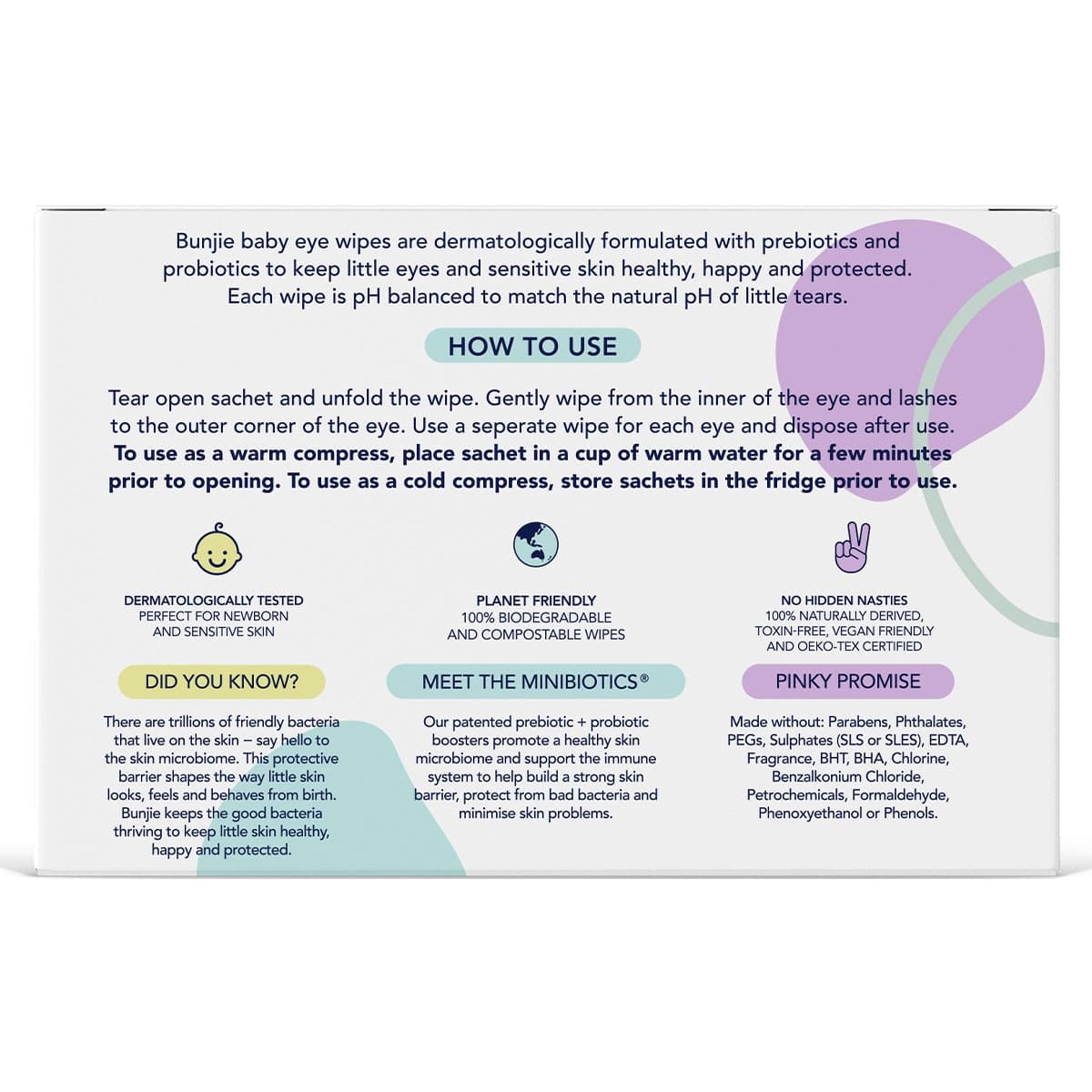 Thumbnail Bunjie Probiotic Baby Eye Wipes 30 Pack