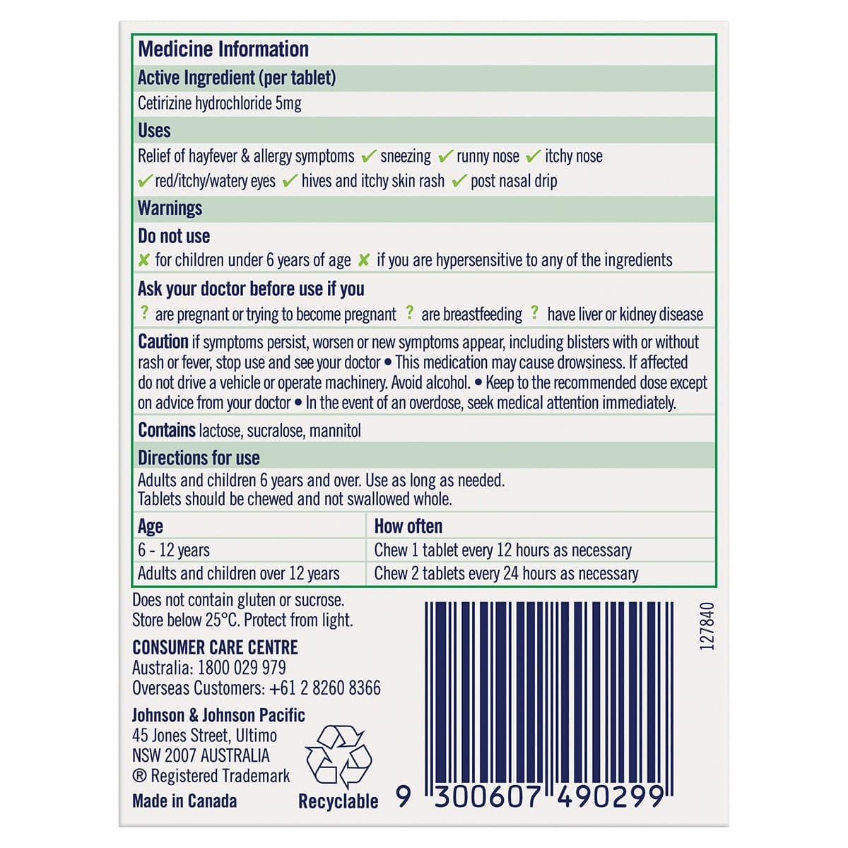 Thumbnail Zyrtec Kids Fast Acting Allergy & Hayfever Relief Grape 10 Chewable Tablets