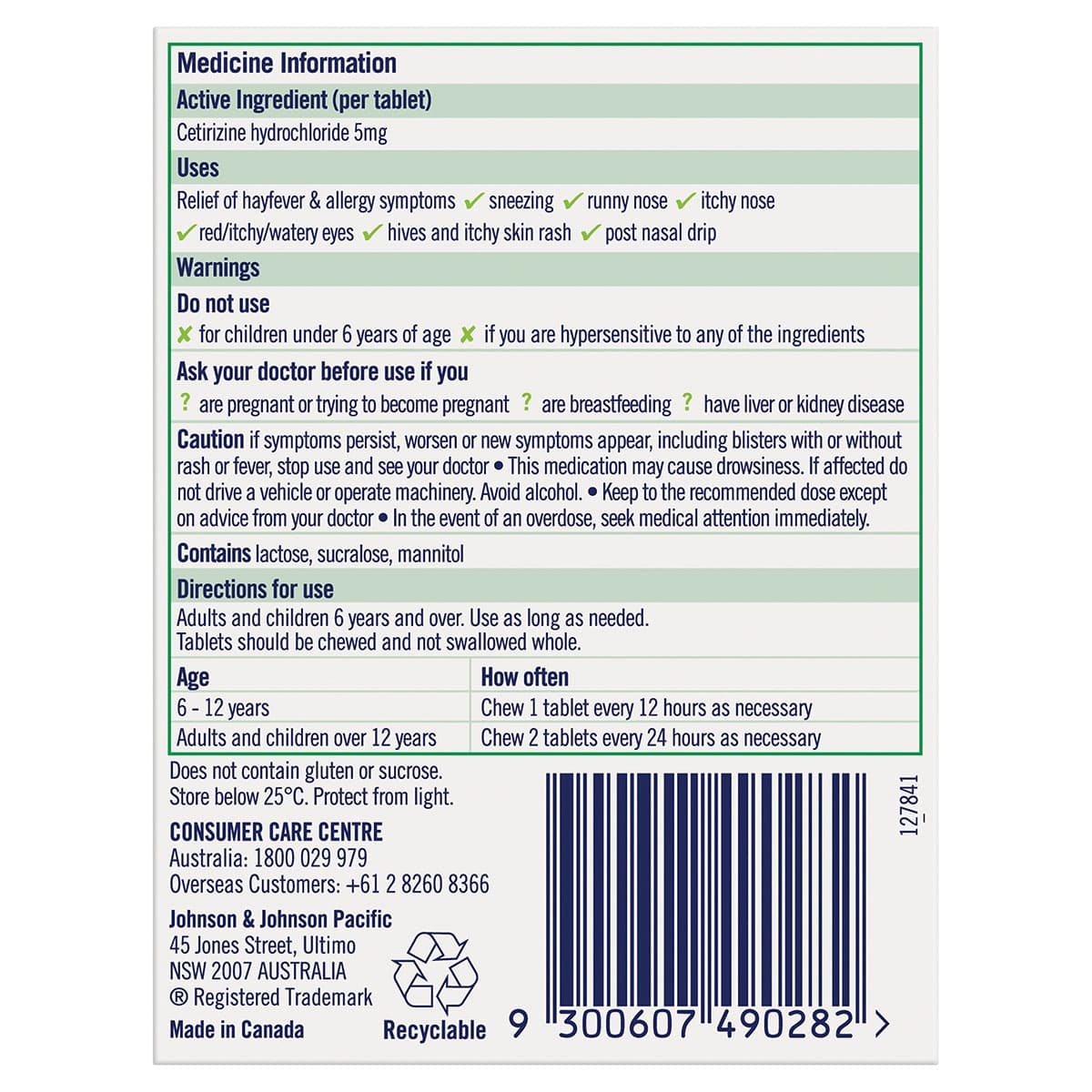 Thumbnail Zyrtec Kids Fast Acting Allergy & Hayfever Relief Grape 30 Chewable Tablets