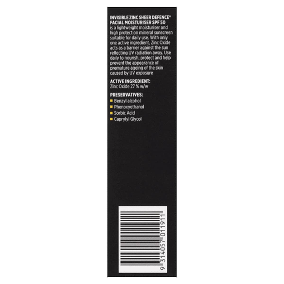Thumbnail Invisible Zinc Sheer Defence Facial Moisturiser SPF50 50g