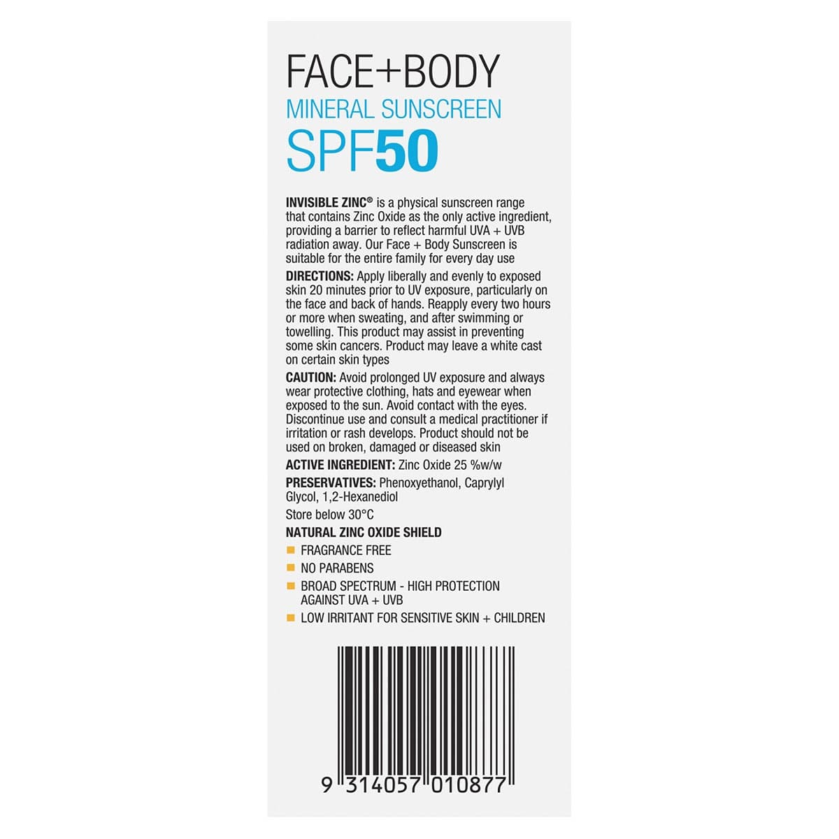 Thumbnail Invisible Zinc Sunscreen Face & Body SPF50+ 75g