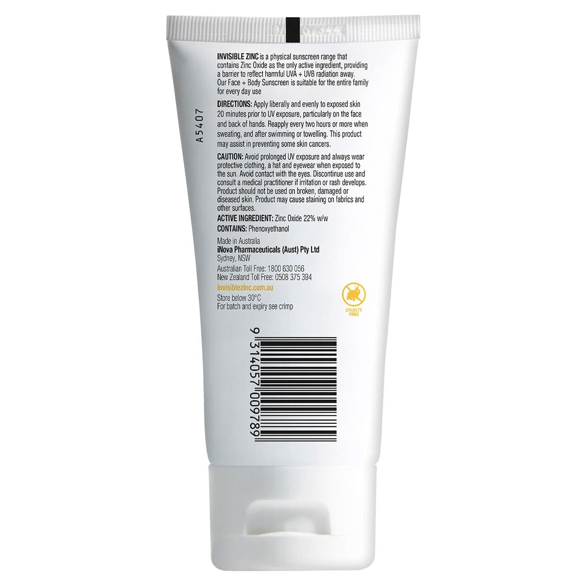 Thumbnail Invisible Zinc Mineral Sunscreen Face & Body SPF50+ 150g