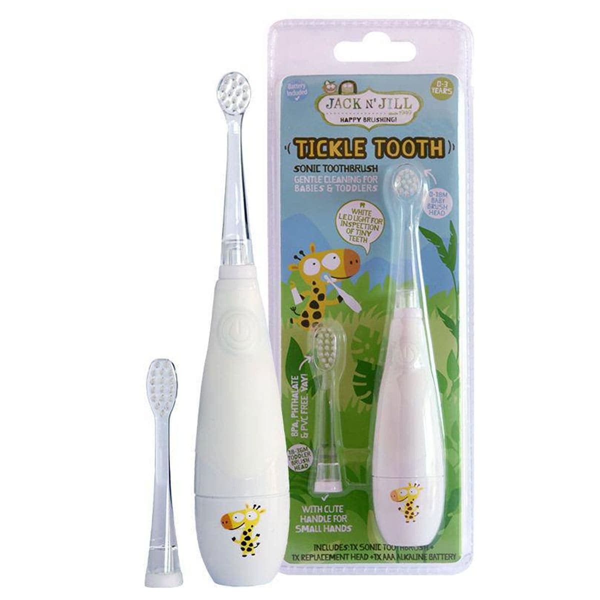 Thumbnail Jack n Jill Sonic Toothbrush Tickle Tooth 0-3 Years
