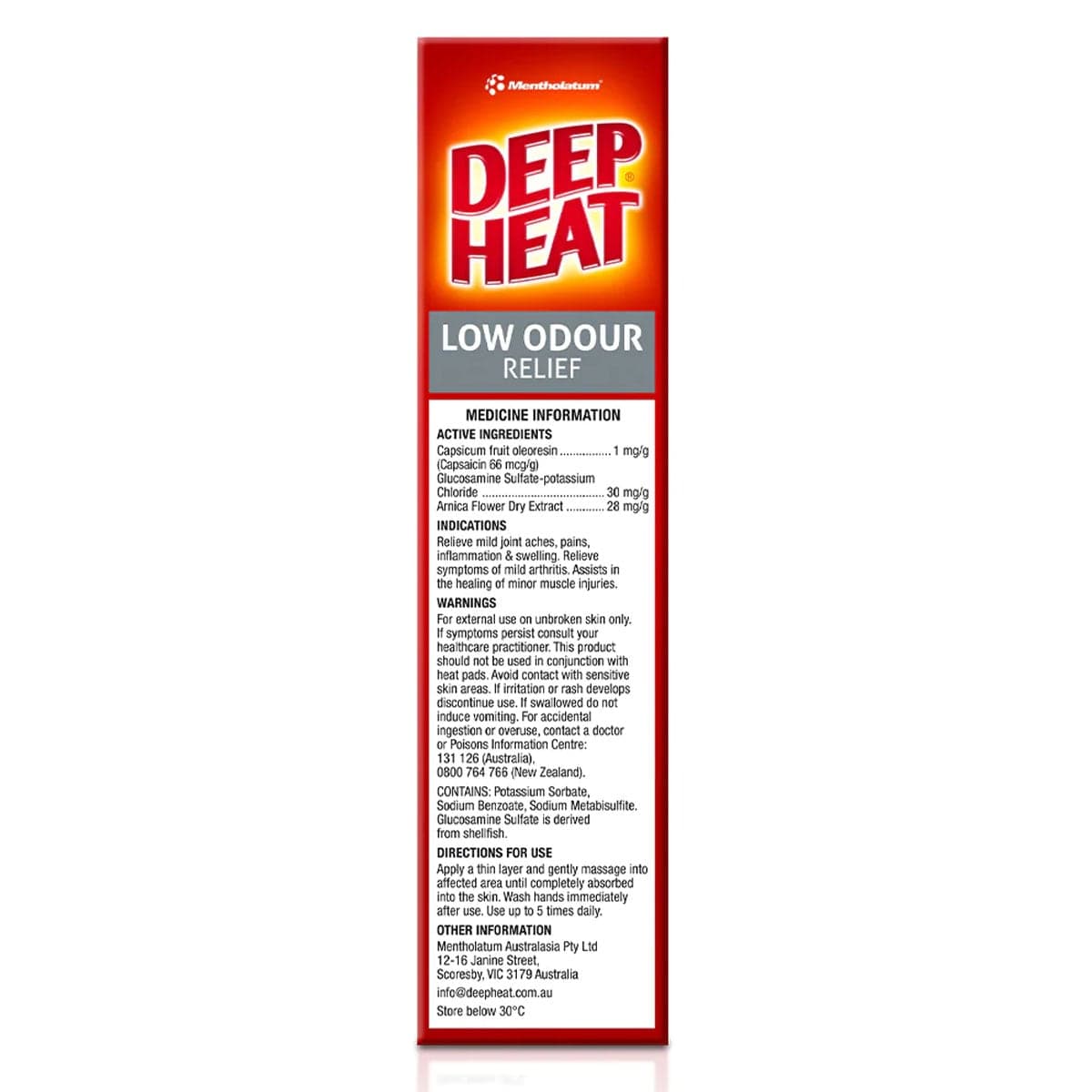 Thumbnail Deep Heat Low Odour Pain Relief Cream 100g