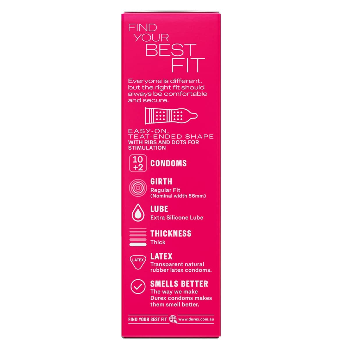 Thumbnail Durex Pleasure Me Regular Fit Condoms 10 + 2 Pack