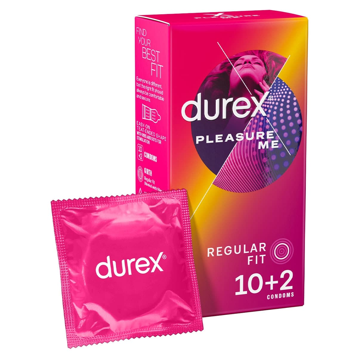 Thumbnail Durex Pleasure Me Regular Fit Condoms 10 + 2 Pack