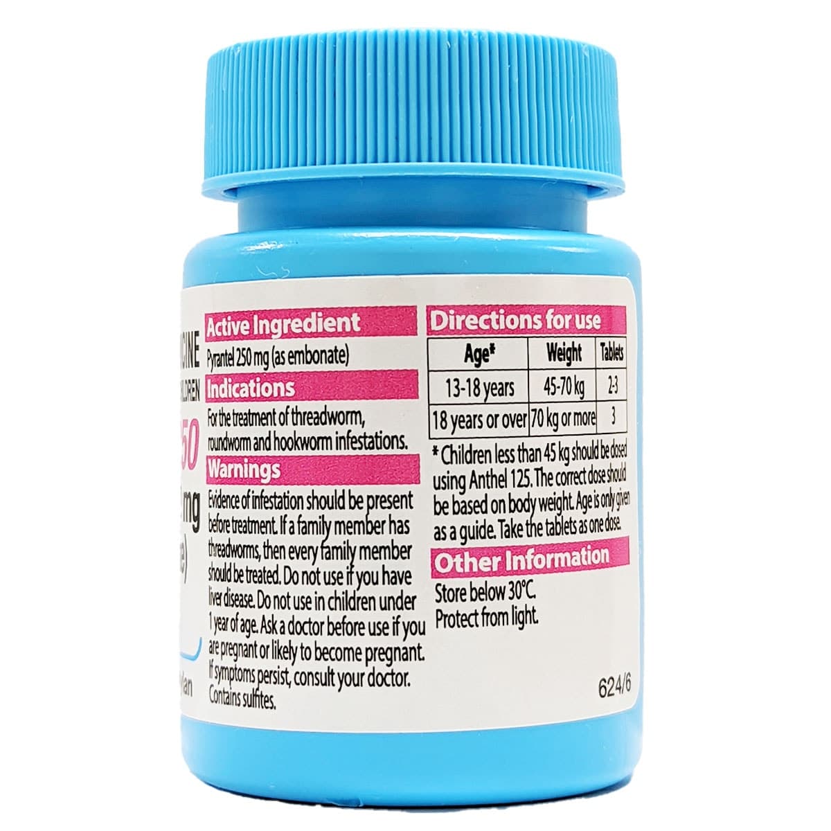 Thumbnail Anthel 250mg 6 Tablets