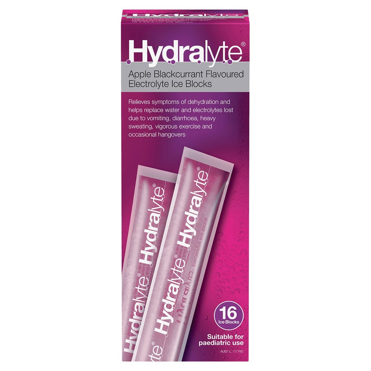 Thumbnail Hydralyte Electrolyte Ice Blocks Apple Blackcurrant 16 Pack