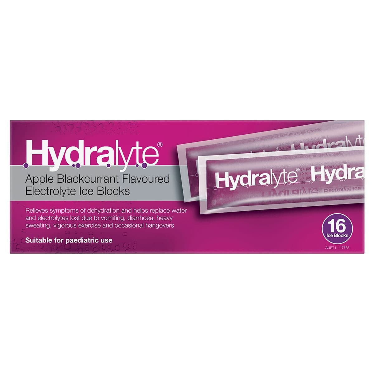 Thumbnail Hydralyte Electrolyte Ice Blocks Apple Blackcurrant 16 Pack