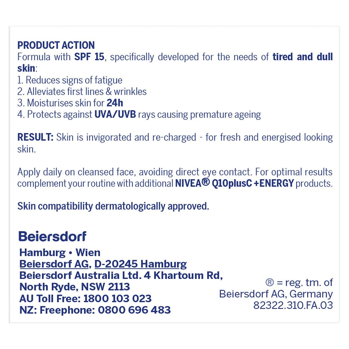 Thumbnail Nivea Q10 Energy Day Cream SPF15 50ml
