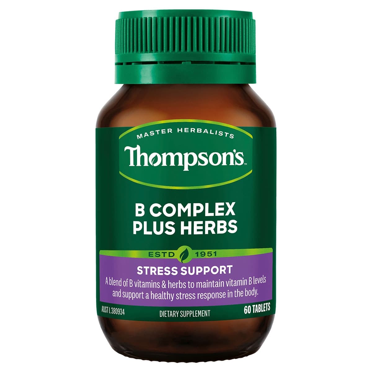Thumbnail Thompsons B Complex Plus Herbs 60 Tablets