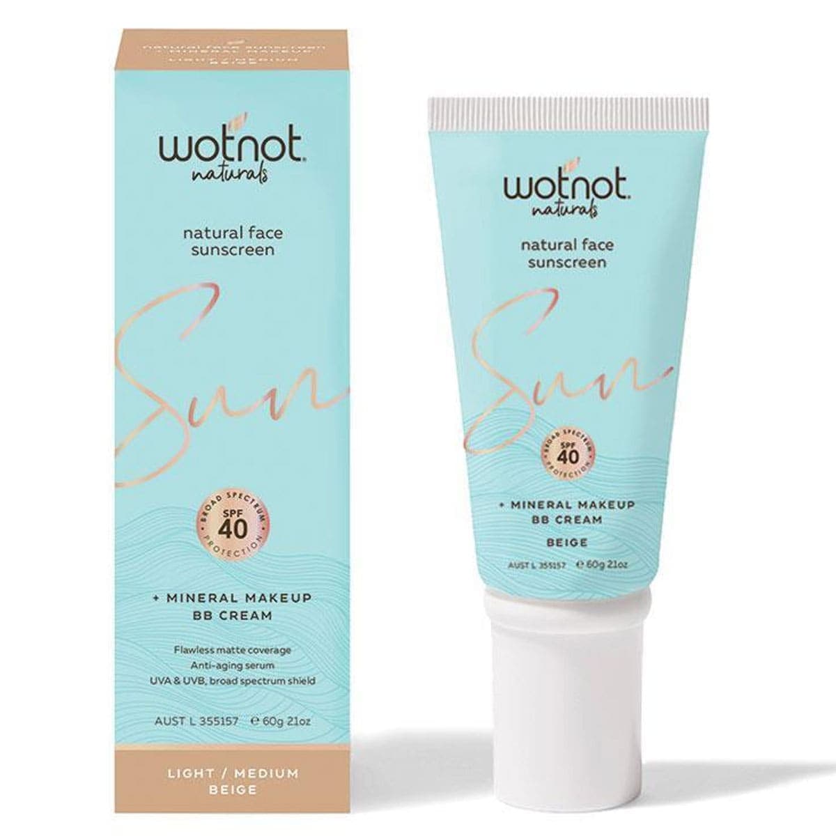 Thumbnail Wotnot Natural Face Sunscreen Beige SPF40 60g