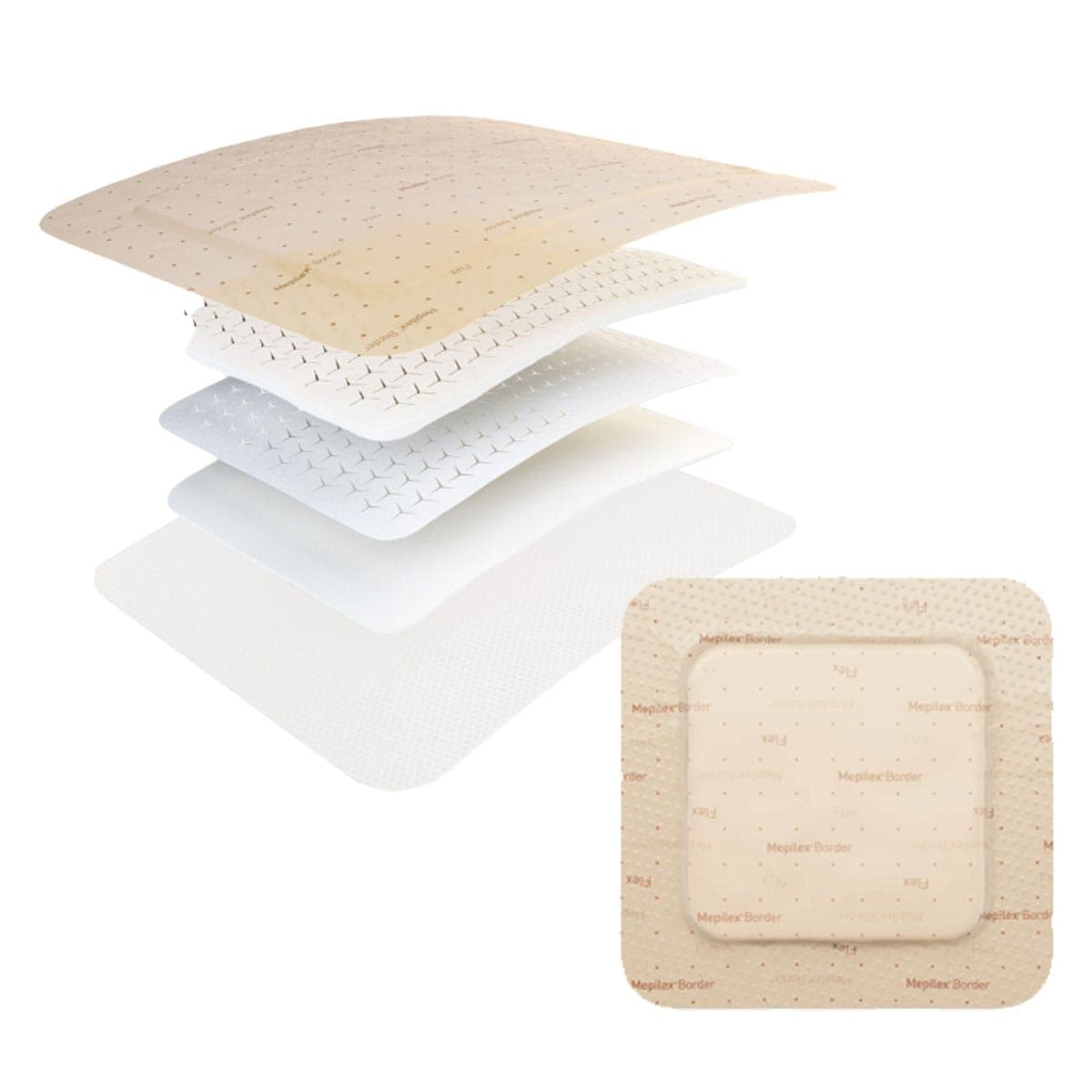 Thumbnail Mepilex Border Flex Dressing 595211 7.5cm x 7.5cm Single