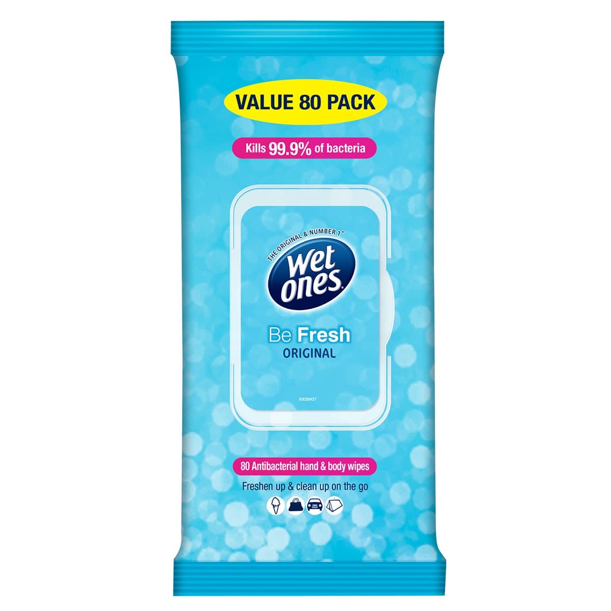 Thumbnail Wet Ones Be Fresh Original 80 Antibacterial Wipes