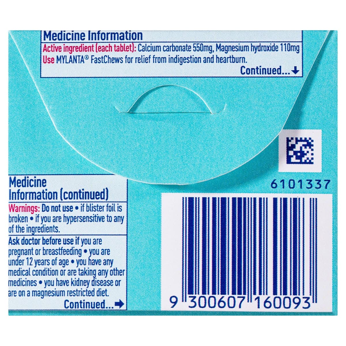 Thumbnail Mylanta 2Go Antacid FastChews Mint 8 Chewable Tablets