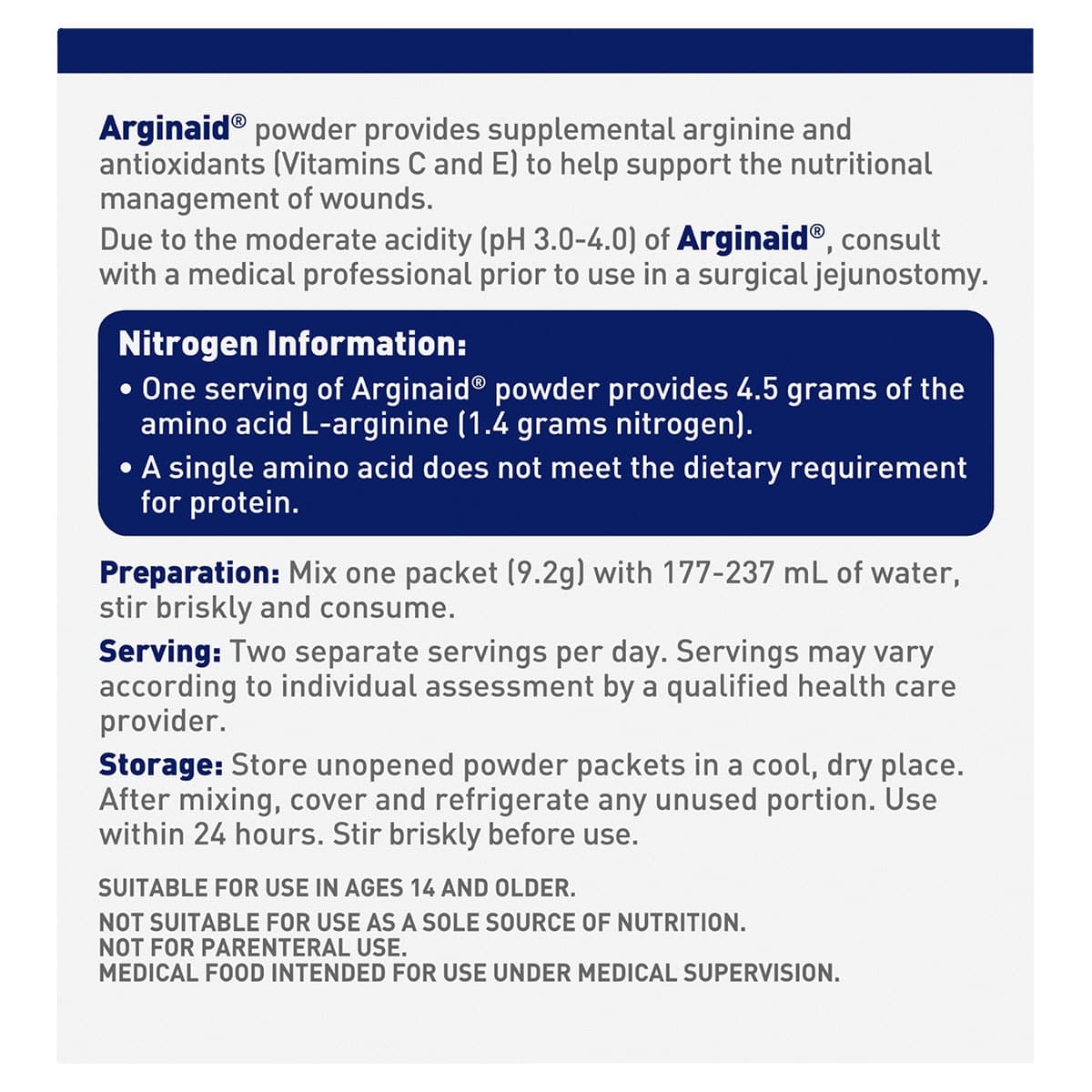 Thumbnail Arginaid Arginine Powder Lemon 9.2g x 14 Pack