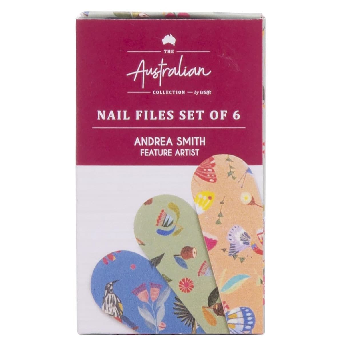 Thumbnail The Australian Collection Set of 6 Nail Files Andrea Smith Assorted Colours