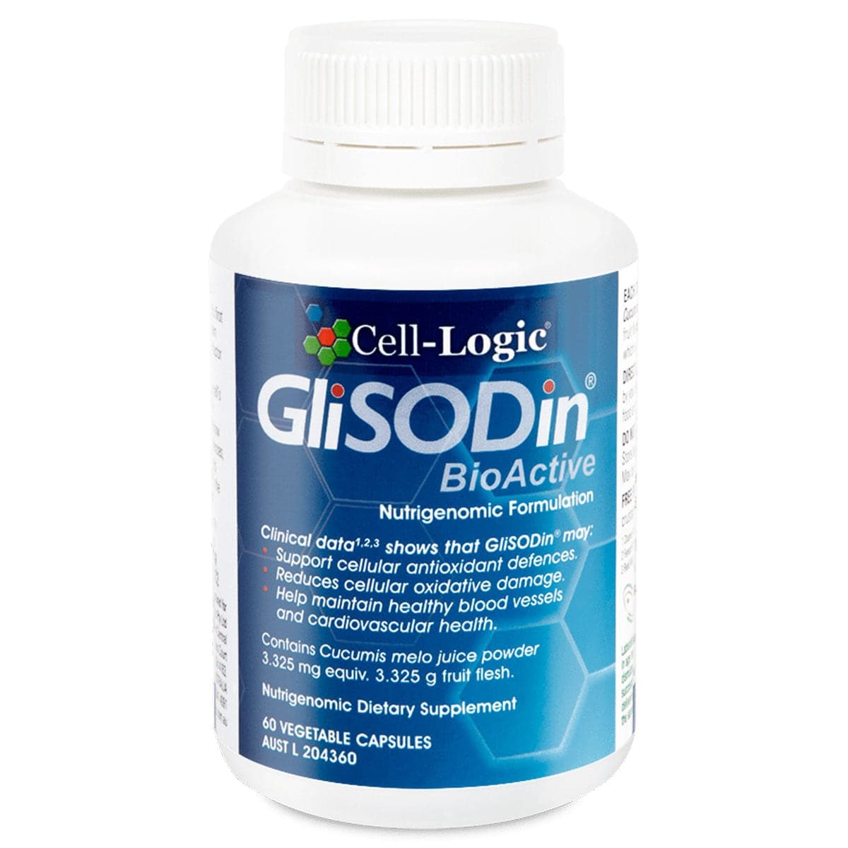 Thumbnail CELL-LOGIC GliSODin BioActive 60 Vegan Capsules
