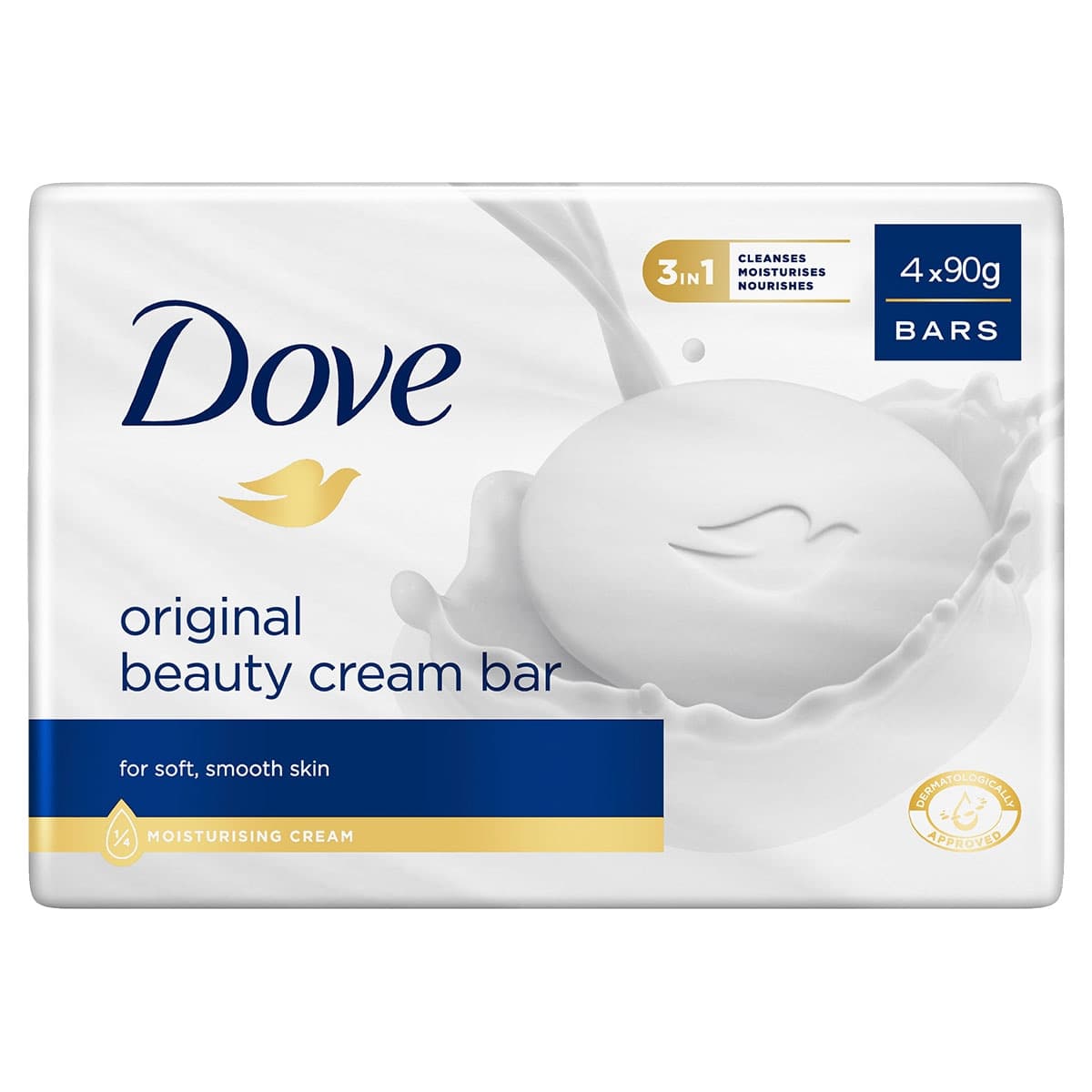 Thumbnail Dove Original Moisturising Beauty Cream Bar 90g x 4 Bars