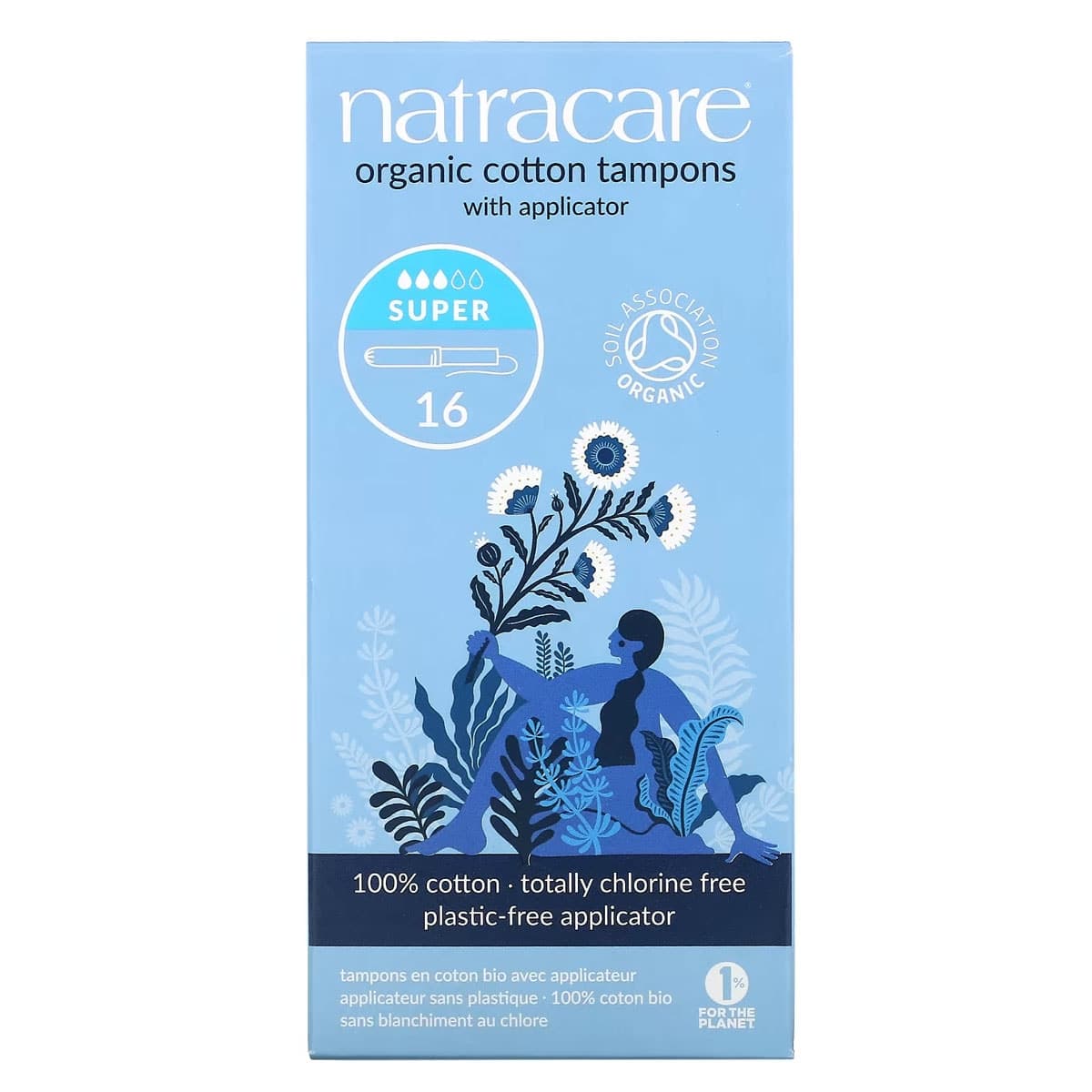 Thumbnail Natracare Tampons with Applicator Super 16 Pack