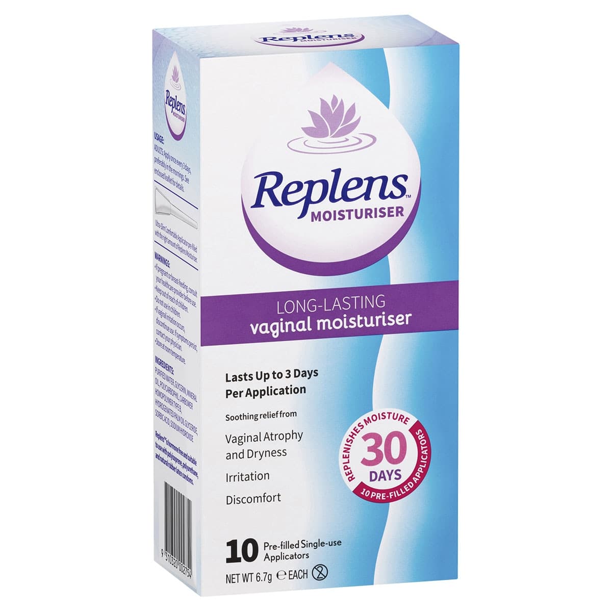 Thumbnail Replens Vaginal Moisturiser Pre-filled Applicators 10 pack