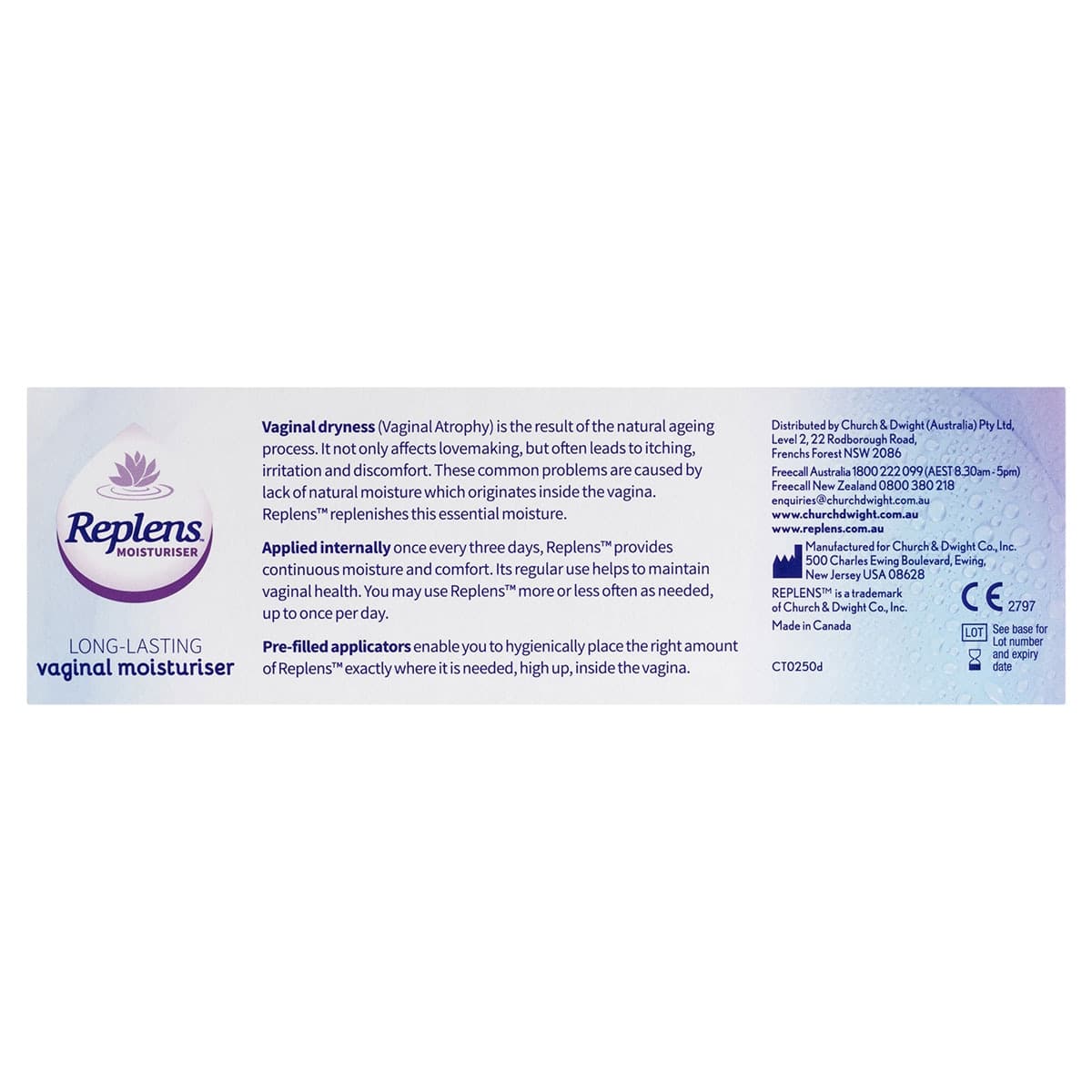 Thumbnail Replens Vaginal Moisturiser Pre-filled Applicators 10 pack
