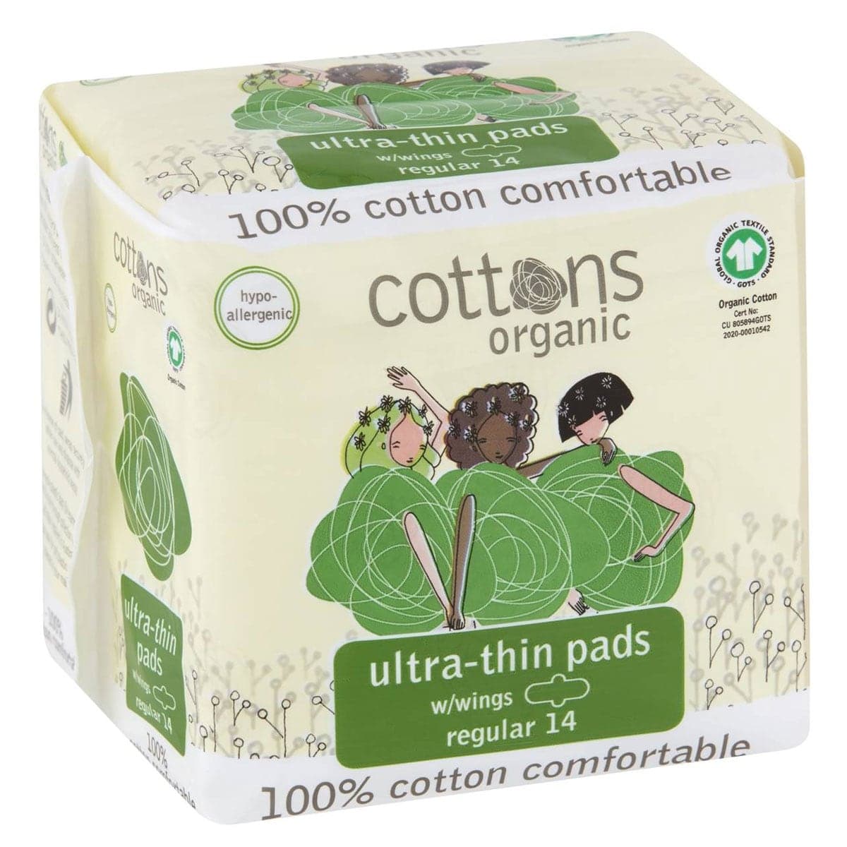 Thumbnail Cottons Ultrathin Pads with Wings Regular 14 Pack