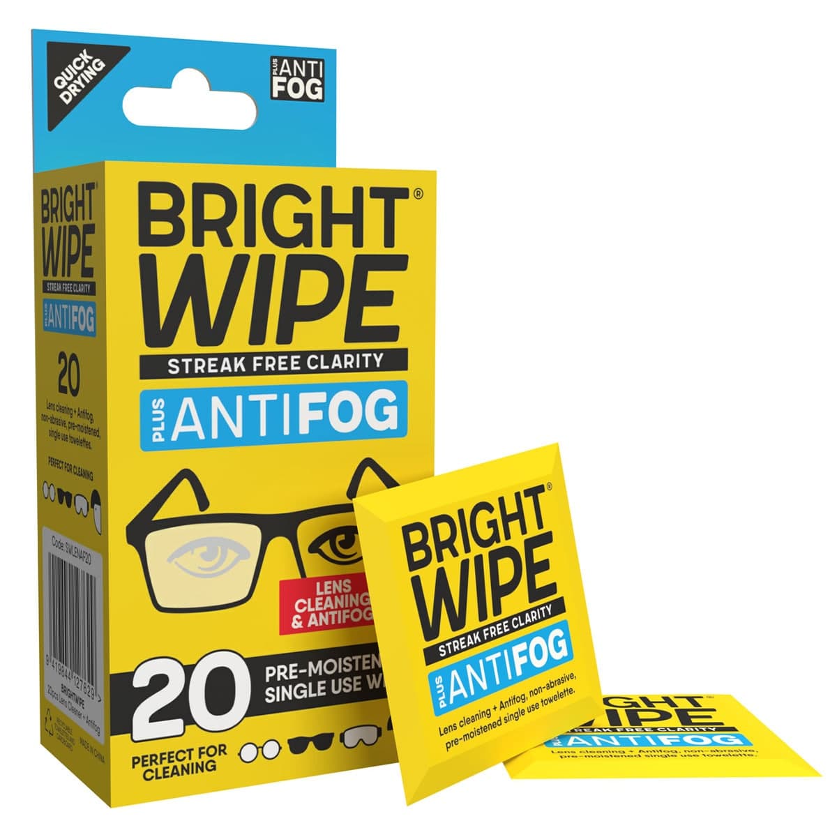 Thumbnail Bright Wipe Antifog Lens Wipe 20 Pack