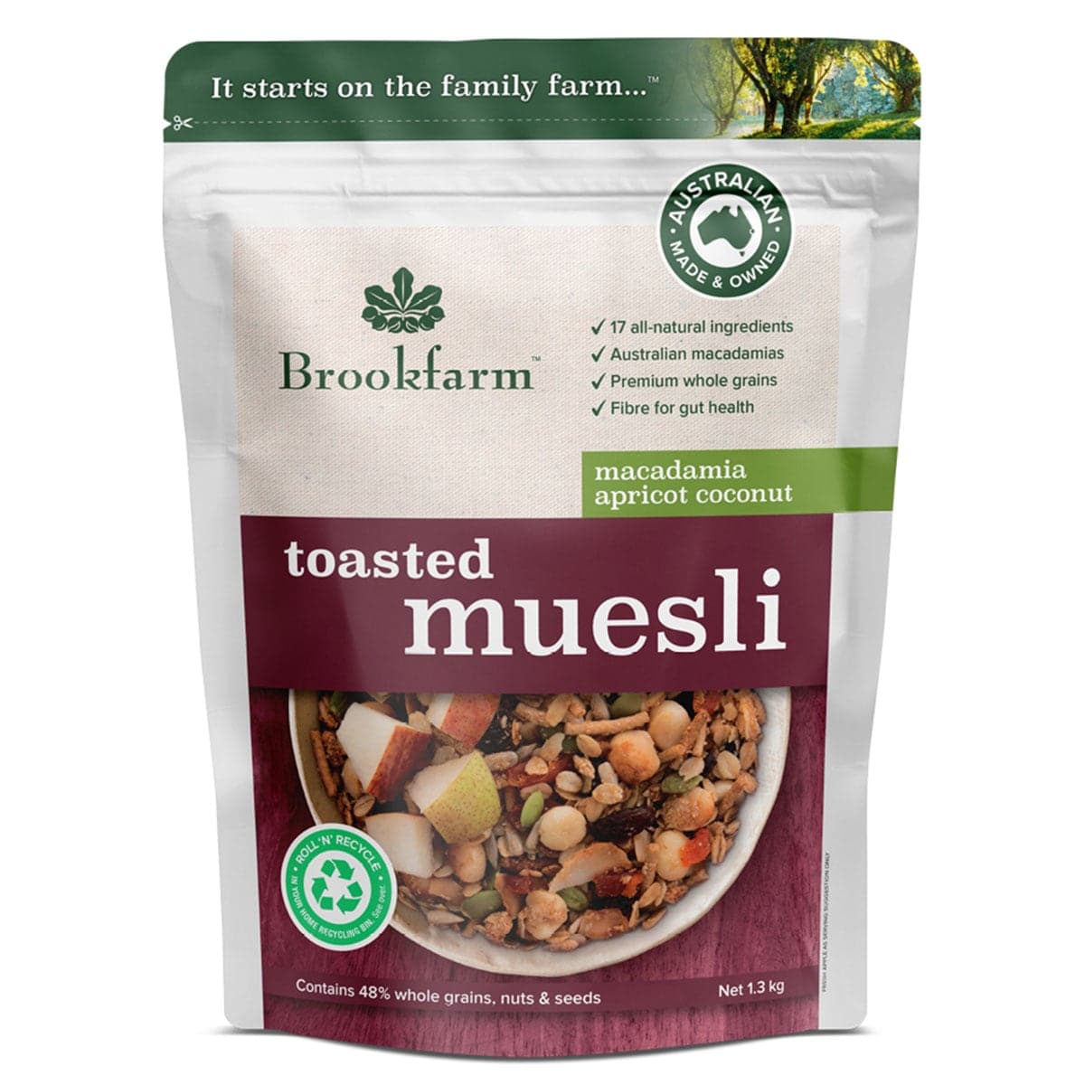 Thumbnail Brookfarm Toasted Muesli Macadamia Apricot & Coconut 1.3 kg