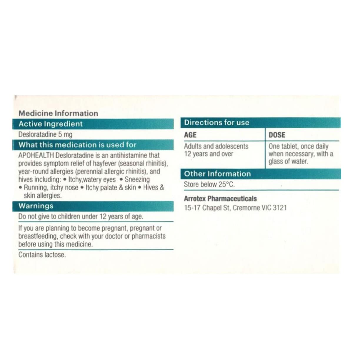 Thumbnail APOHEALTH Desloratadine 40 Tablets