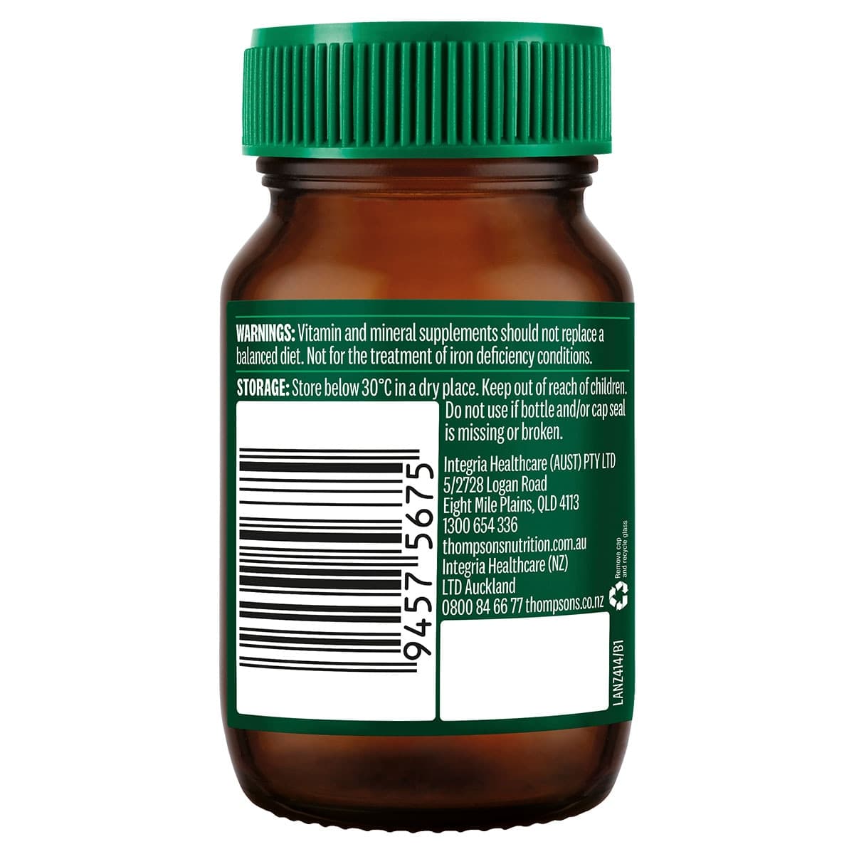 Thumbnail Thompsons Organic Iron 24mg 30 Tablets