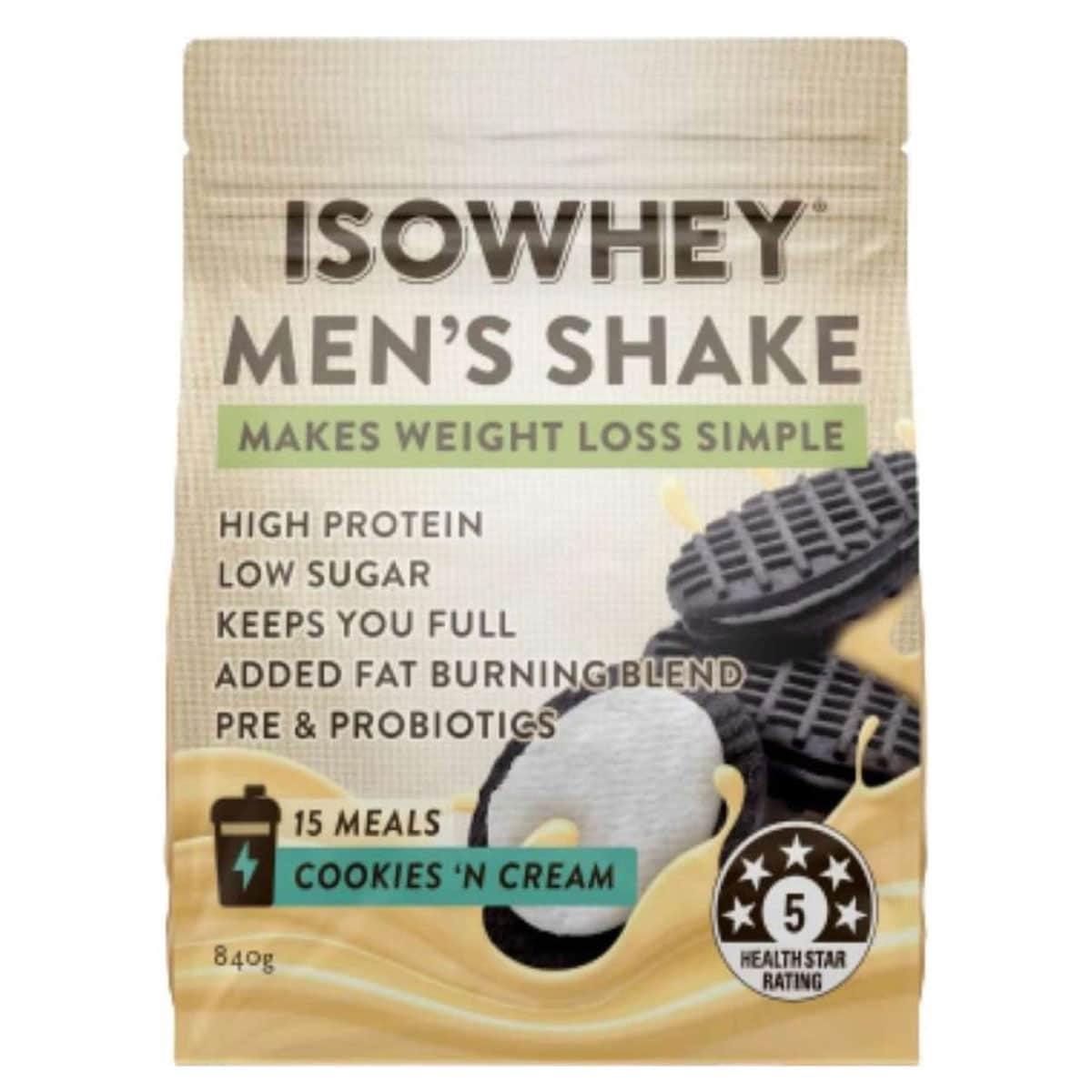 Thumbnail IsoWhey Men's Shake Cookies & Cream 840g