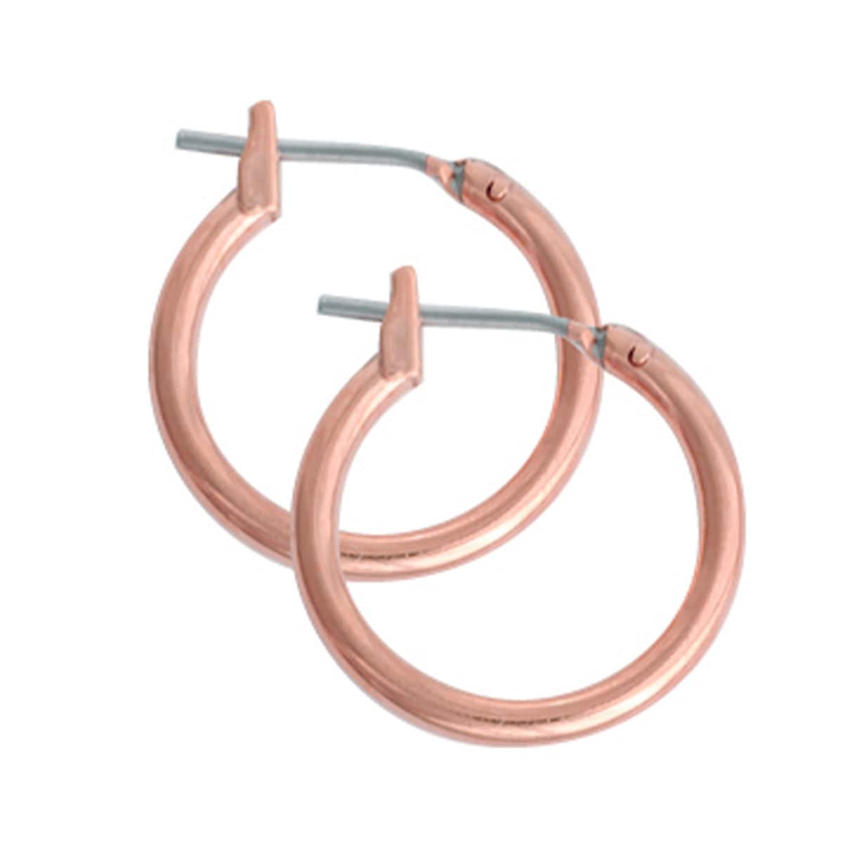 Thumbnail Studex Just Hoops 13mm Hoop Earring Rose Gold 1 Pair