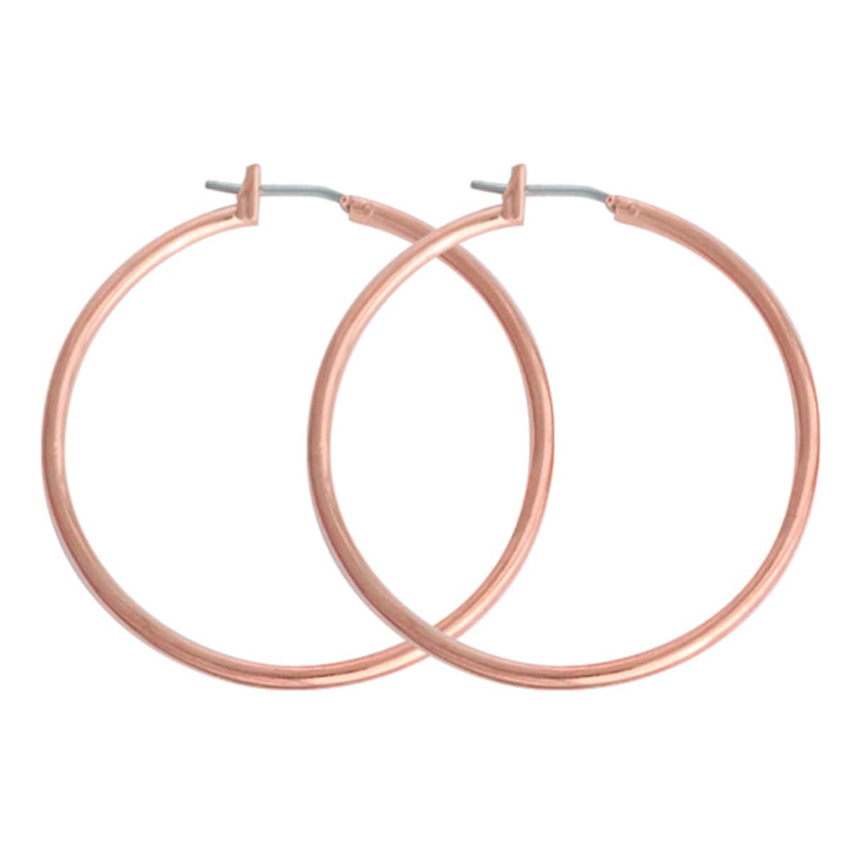 Thumbnail Studex Just Hoops 28mm Hoop Earring Rose Gold 1 Pair