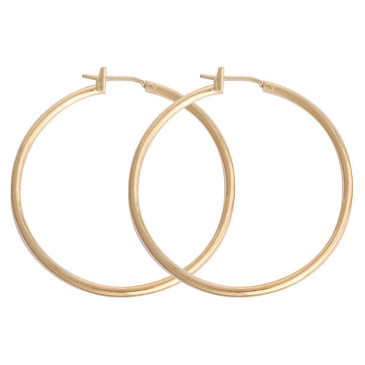 Thumbnail Studex Just Hoops 28mm Hoop Earring Gold Plated 1 Pair