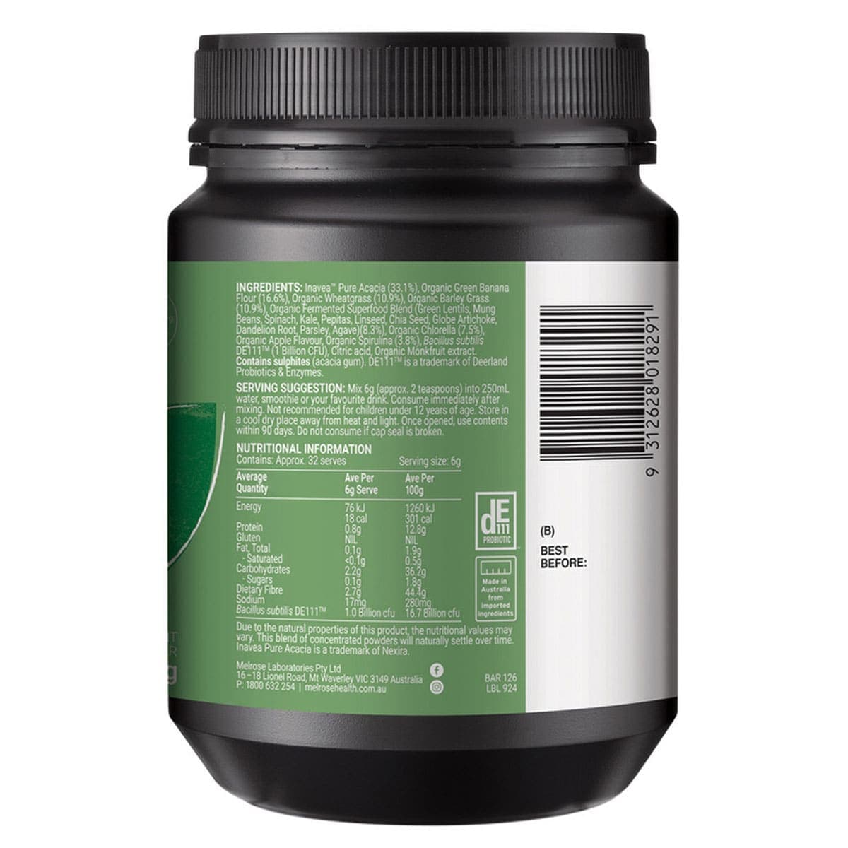 Thumbnail Melrose Green-Biotic Gut Support Blend Powder 195g