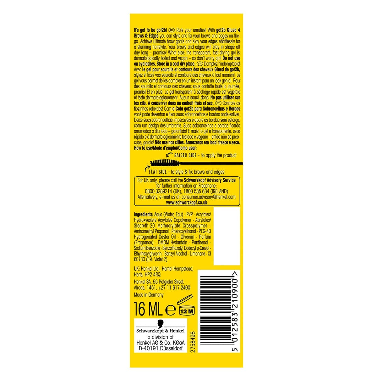 Thumbnail Schwarzkopf Got2b Glued 4 Brows & Edges 16ml