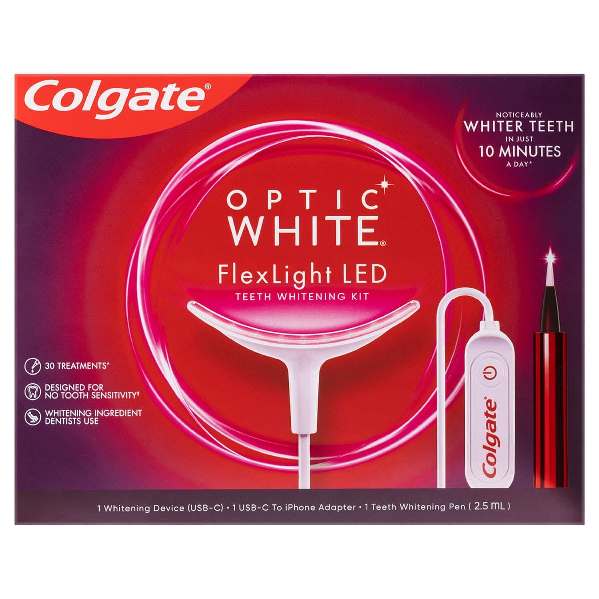 Thumbnail Colgate Optic White FlexLight LED Whitening Kit