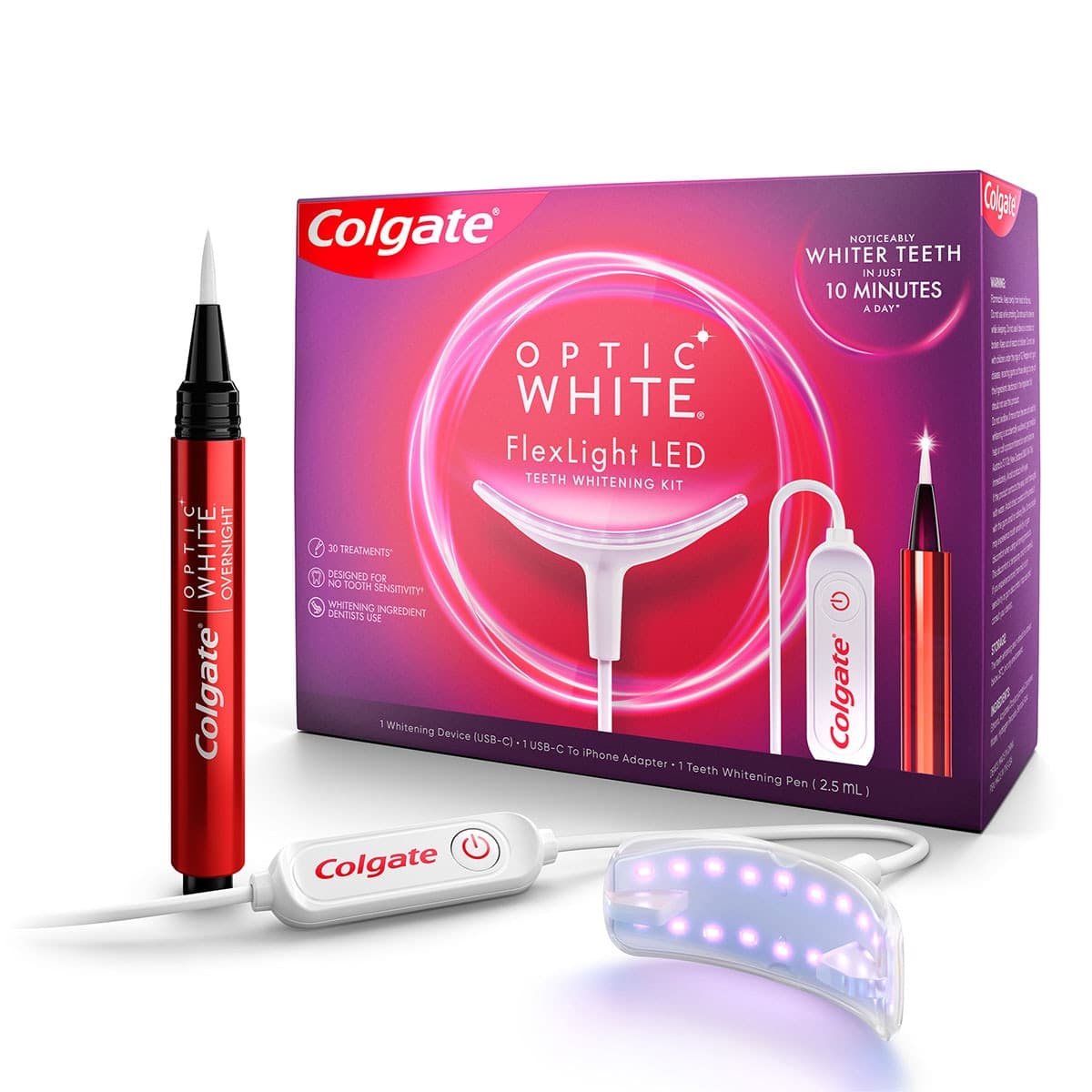 Thumbnail Colgate Optic White FlexLight LED Whitening Kit