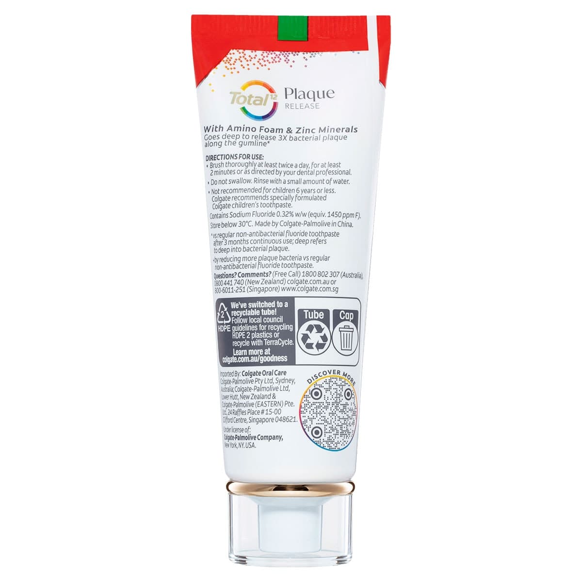 Thumbnail Colgate Total Plaque Release Toothpaste Gentle Fragrant Mint 95g