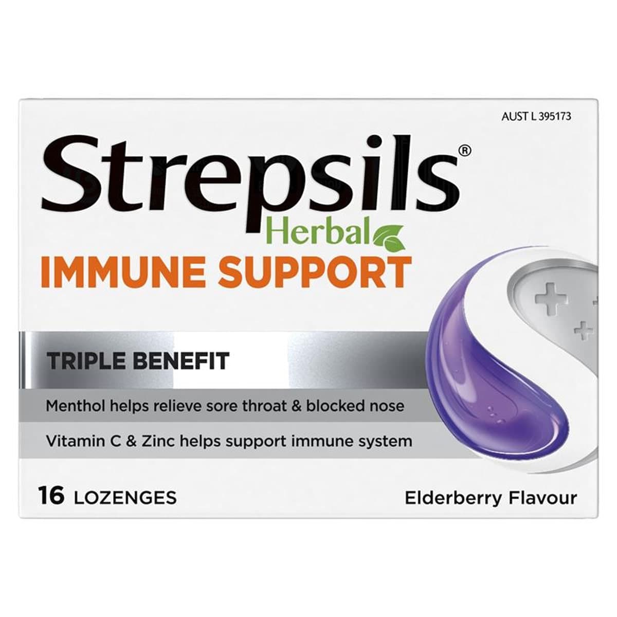 Thumbnail Strepsils Herbal Immune Support Elderberry Echinacea 16 Lozenges