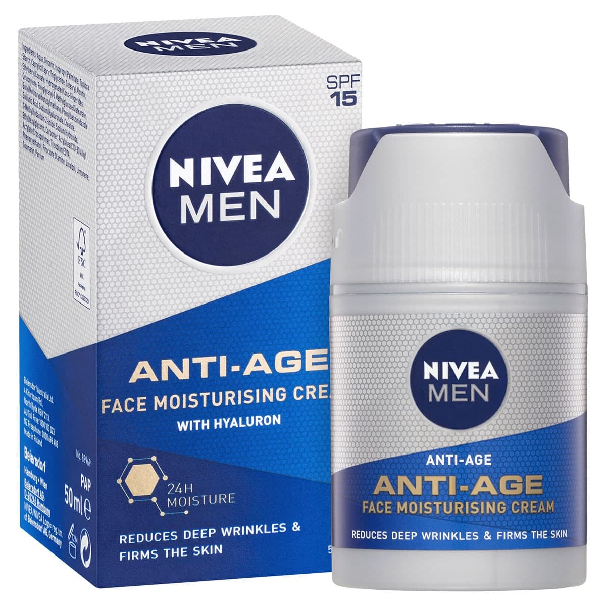 Thumbnail Nivea Men Anti-Age Hyaluron Face Moisturising Cream SPF15 50ml