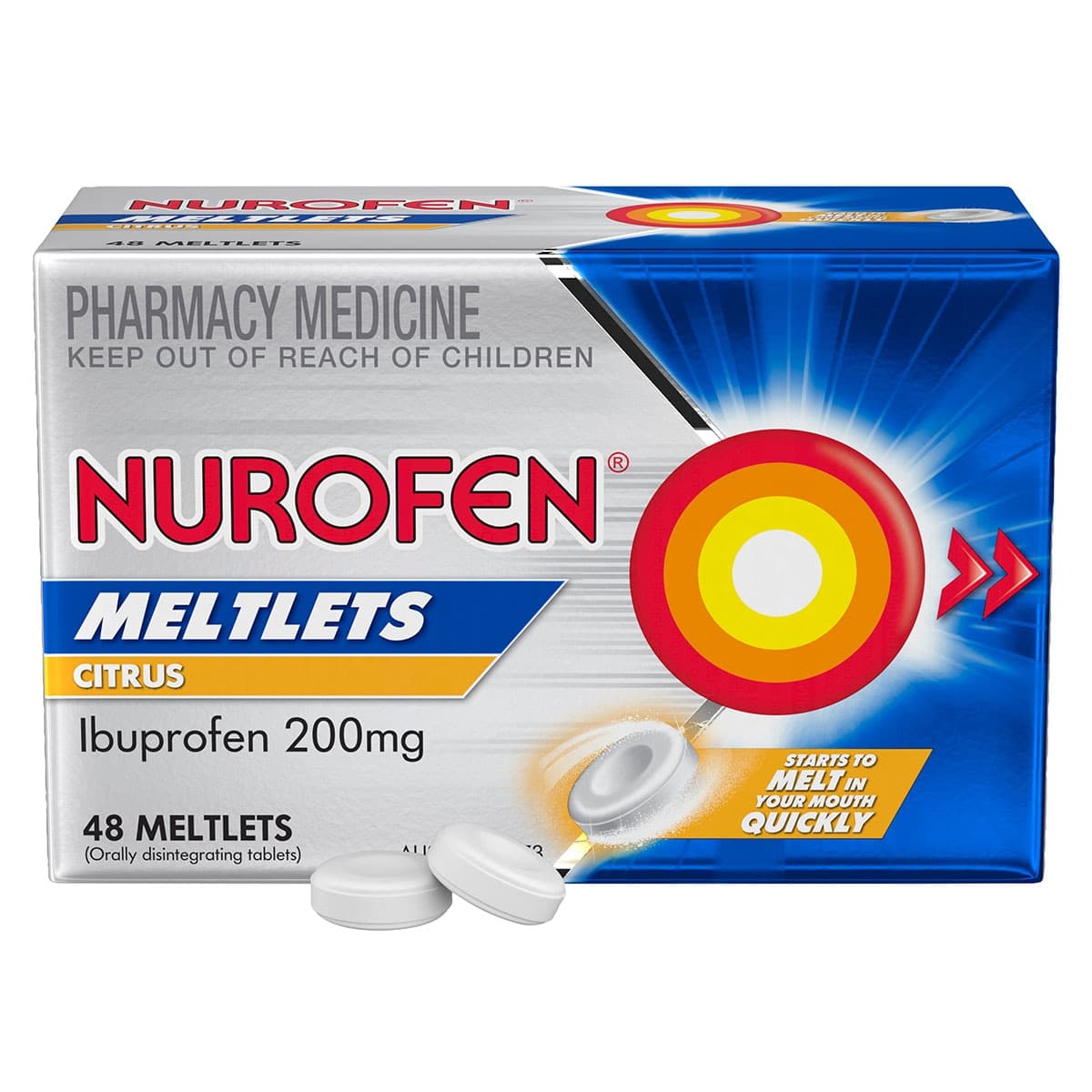 Thumbnail Nurofen Meltlets Pain Relief Citrus 48 Tablets