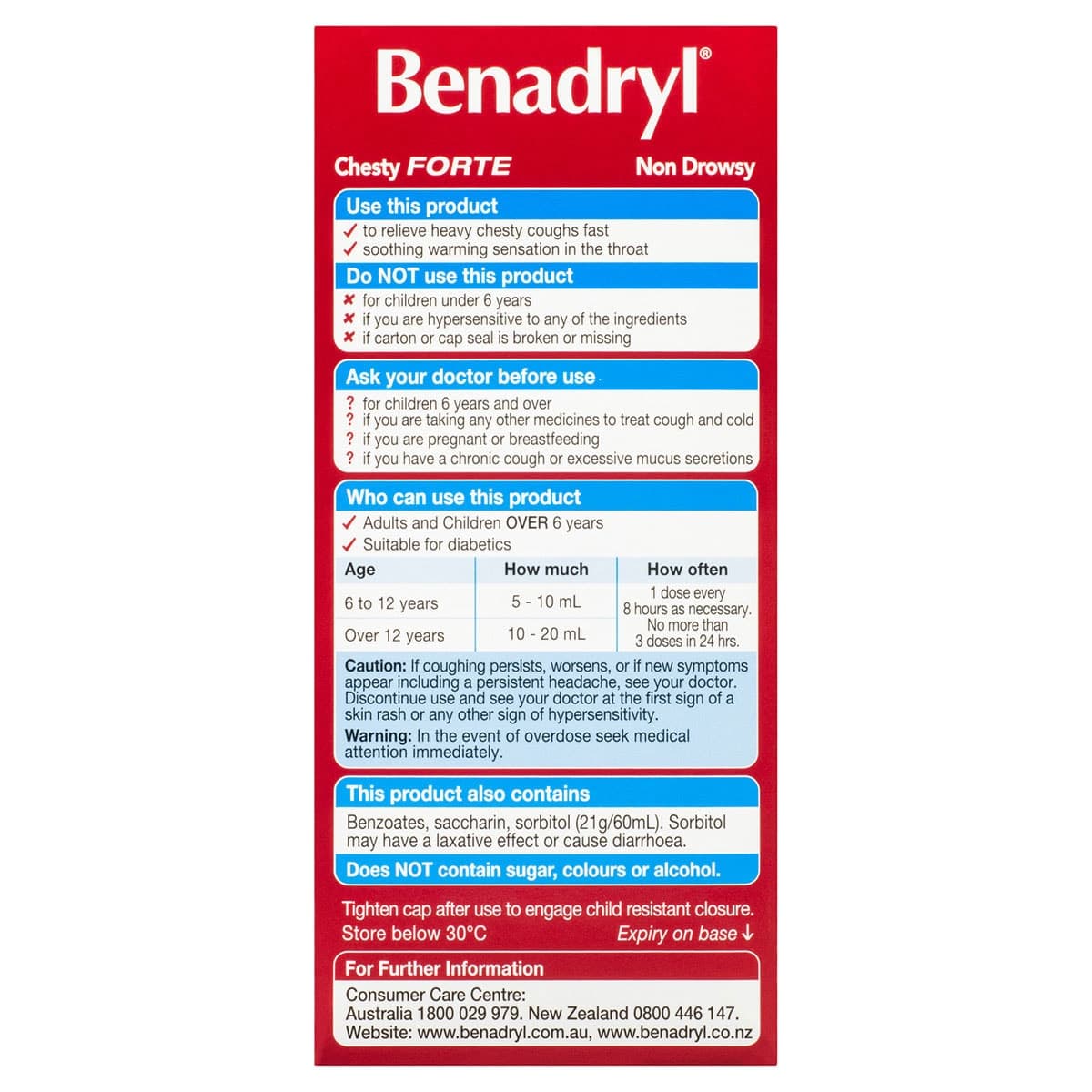 Thumbnail Benadryl Chesty Forte Cough Liquid 200ml