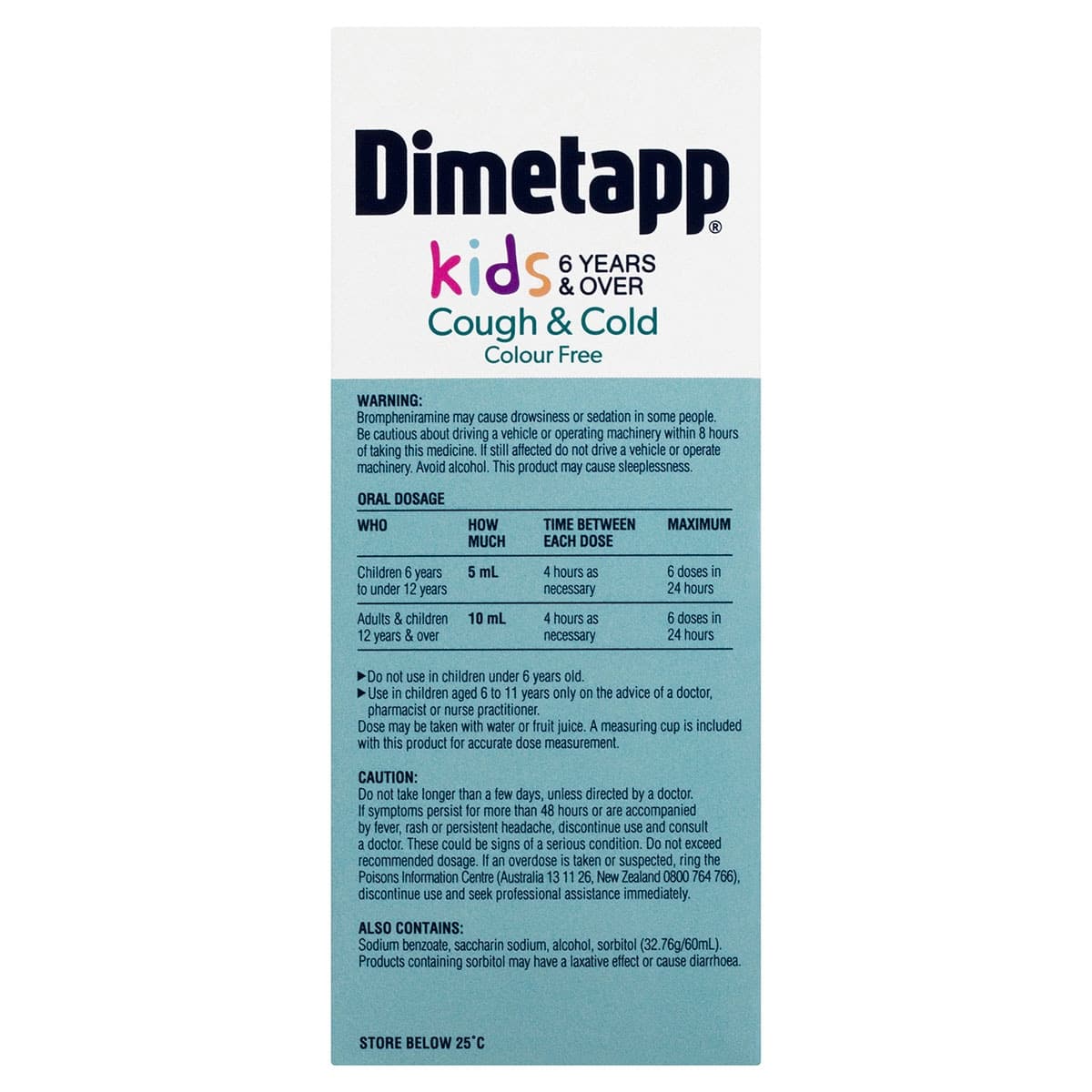 Thumbnail Dimetapp Kids 6+ Years Cough & Cold Colour Free 200ml
