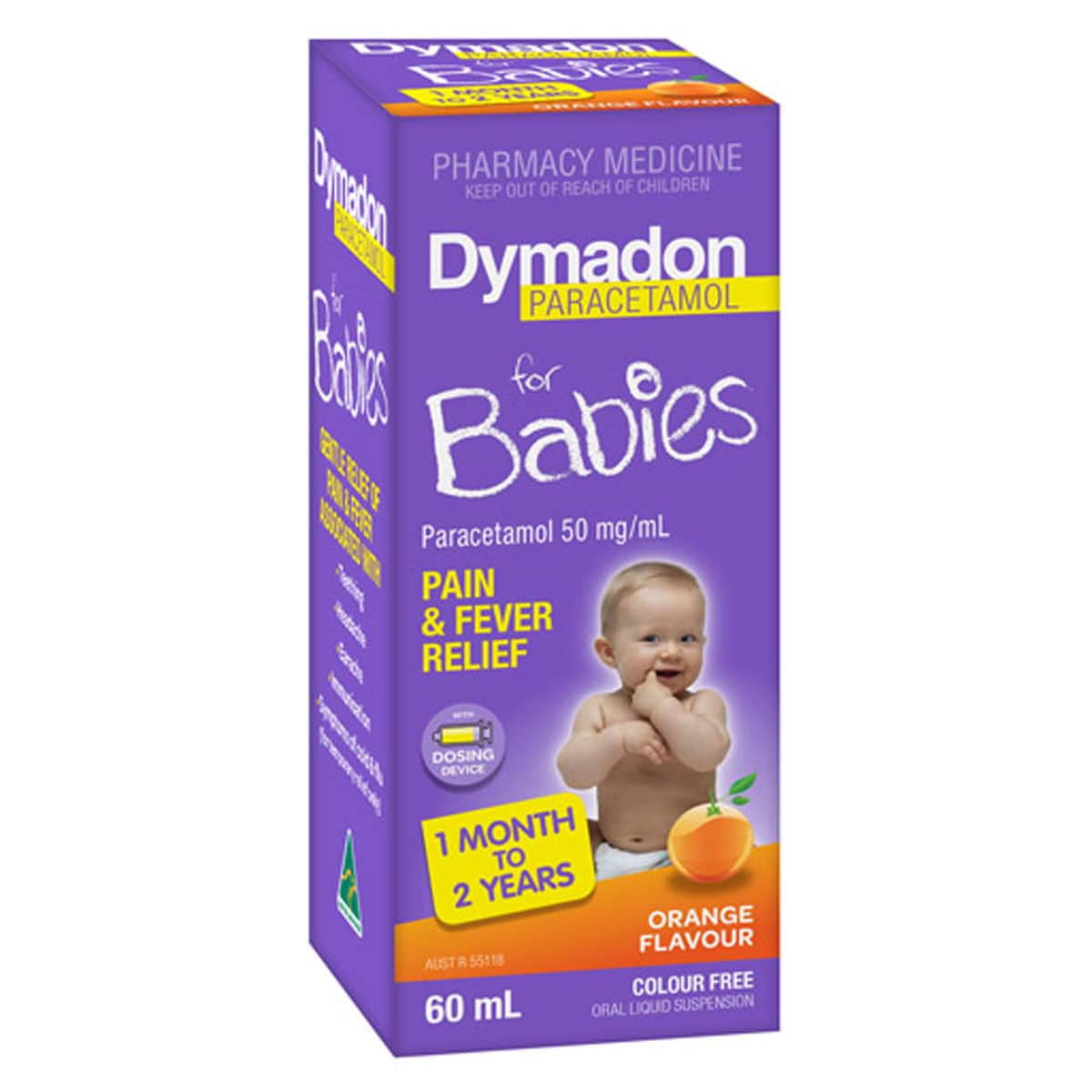 Thumbnail Dymadon for Babies 1 Month - 2 Years Orange 60ml