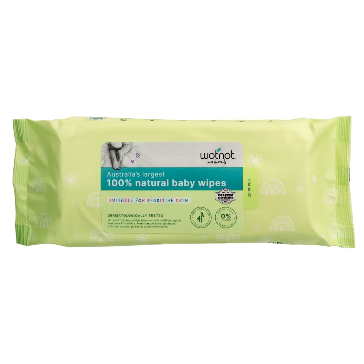 Thumbnail Wotnot Biodegradable Baby Wipes 20 Pack