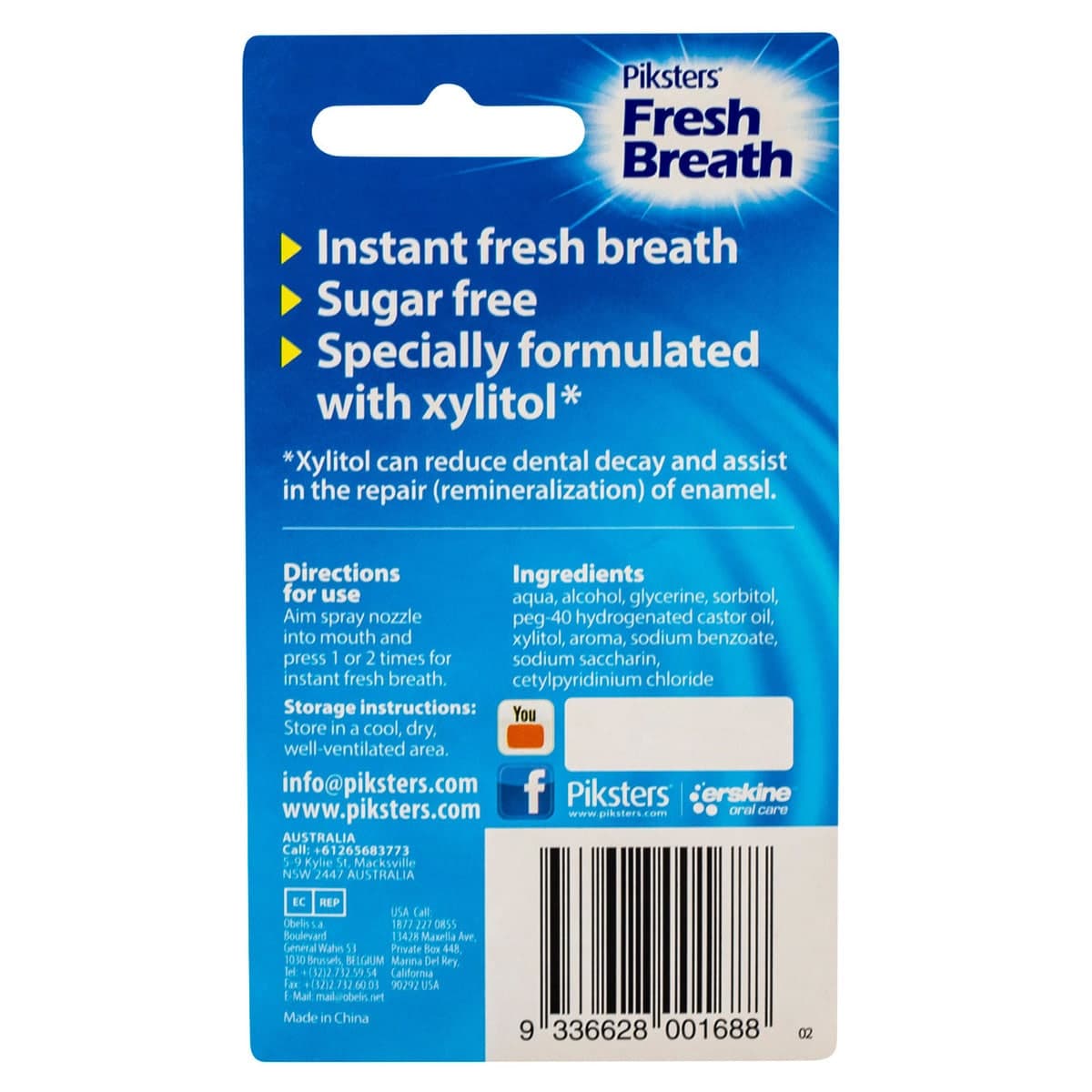 Thumbnail Piksters Fresh Breath Mouth Spray Sugar Free 20ml