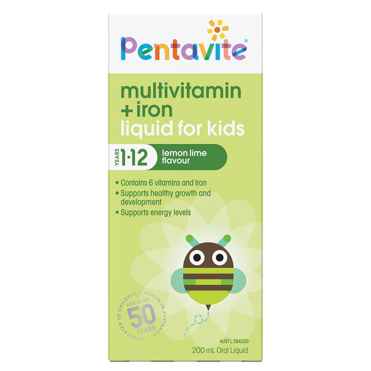 Thumbnail Pentavite Kids Multivitamin + Iron Liquid 200ml (New Formula)